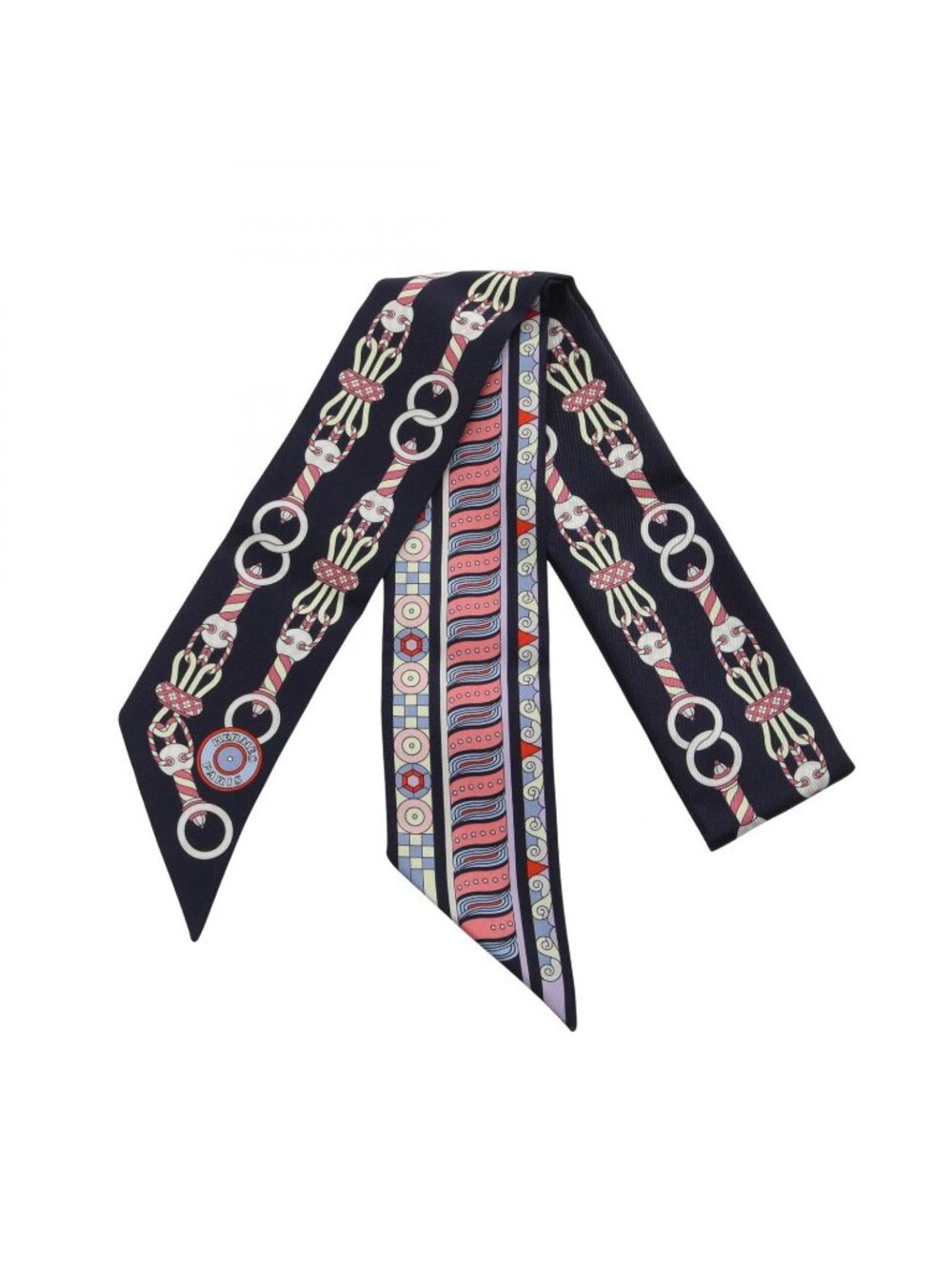 Hermes Scarf Twilly Harnais en Rosace Ribbon Silk
